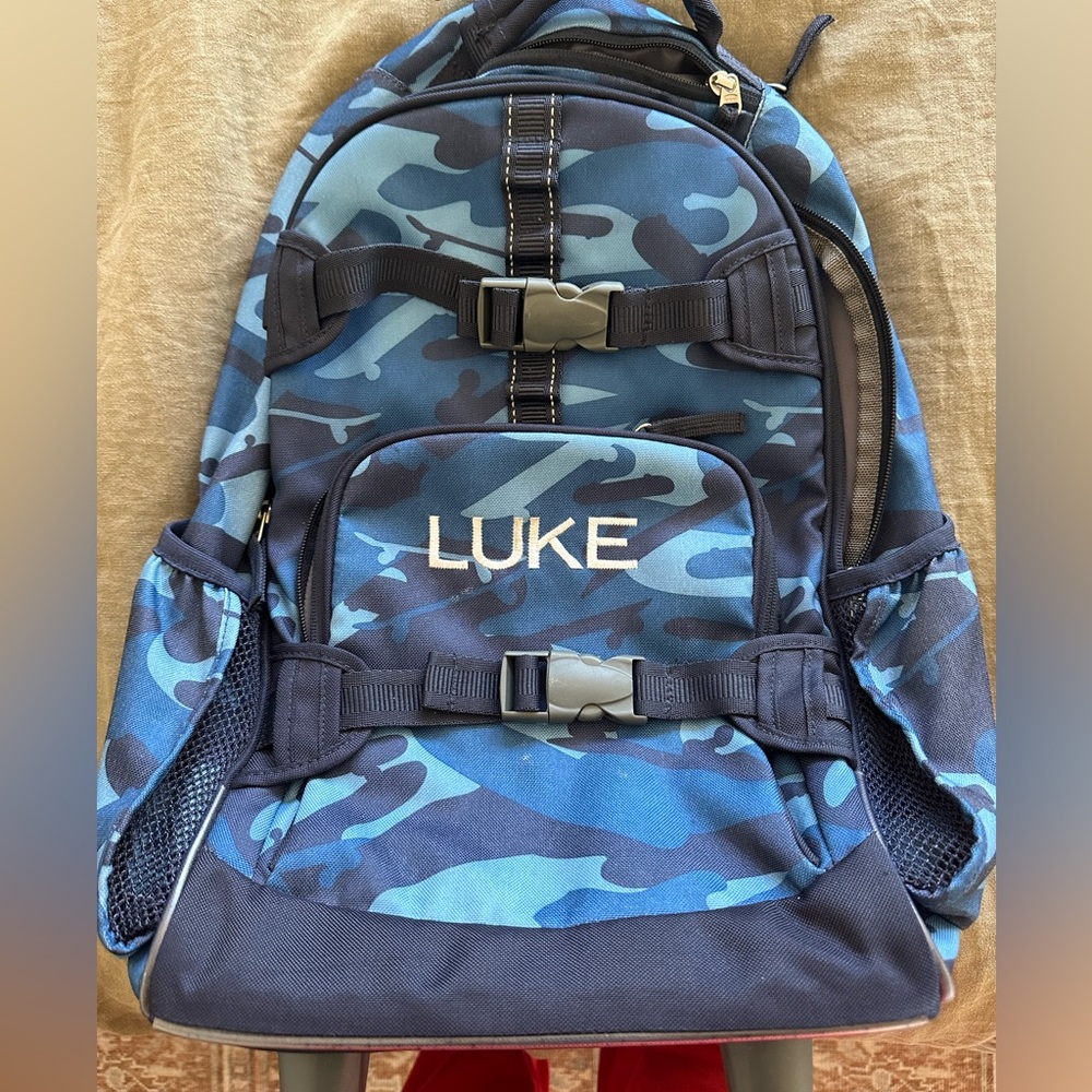 Kids PB Monogramed Roller Backpack - Luke